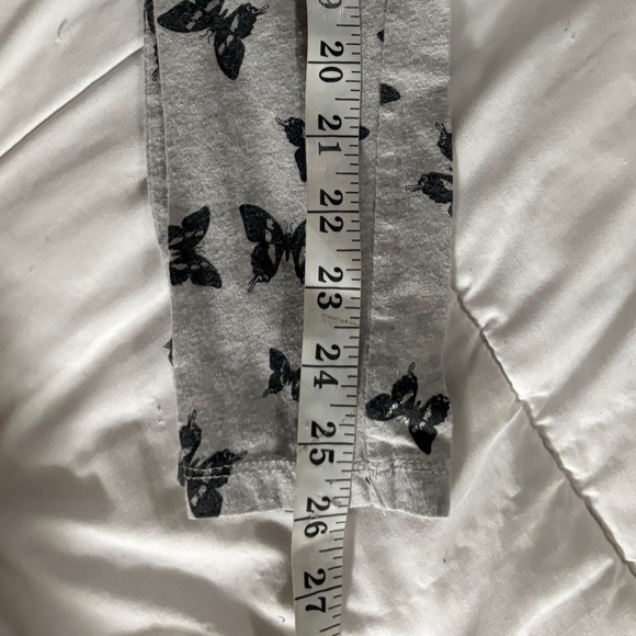 GAP KIDS Leggings Butterfly Design Gray & Black Cute Comfy Stretchy Girls SZ 6X - Picture 7 of 7